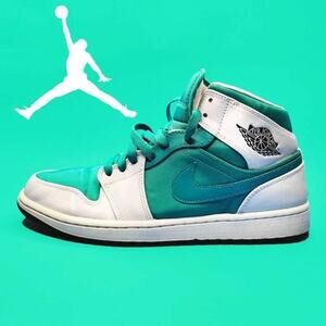 Air Jordan 1 Mid 'Lush Teal' - Men's Size 10 US